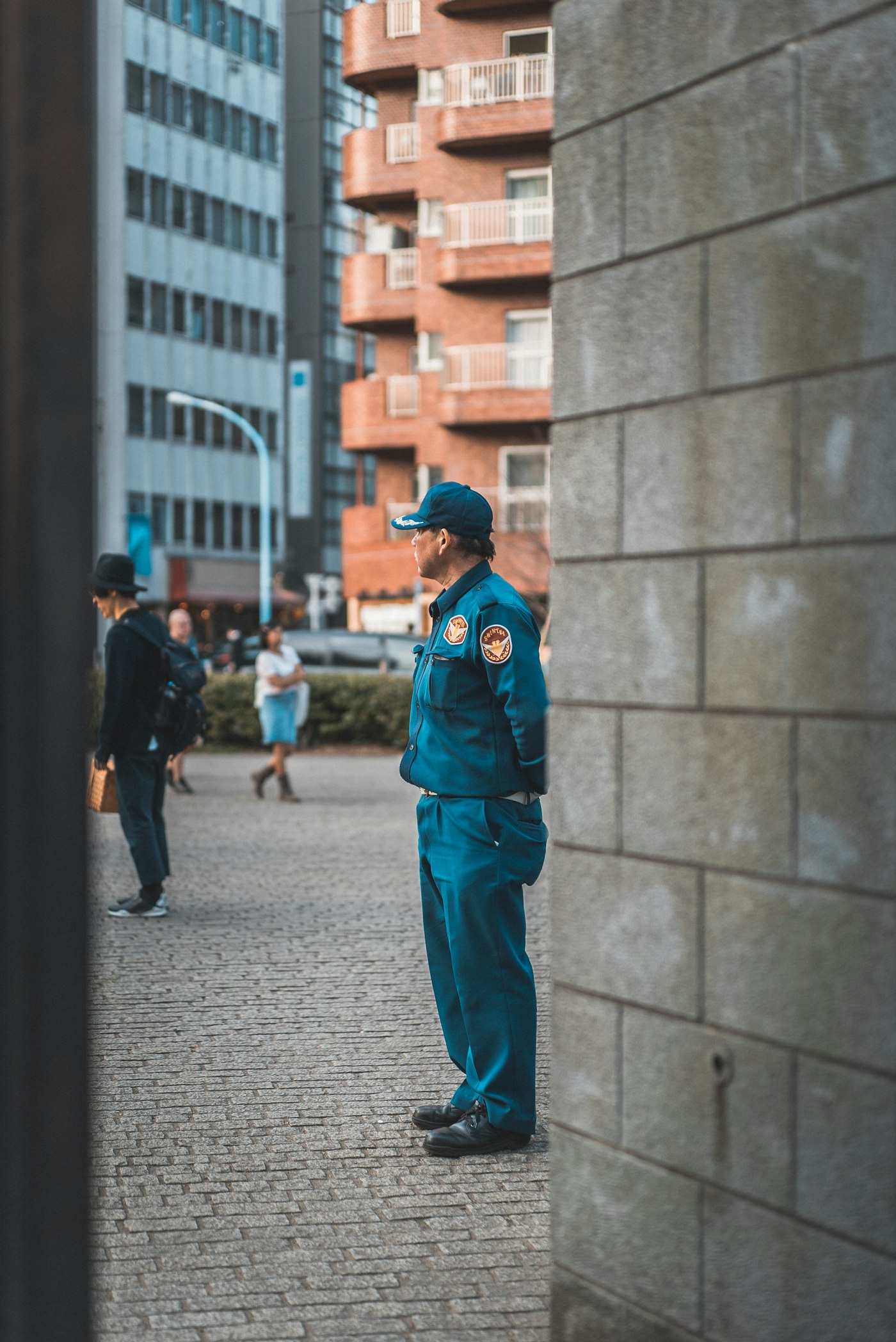 Campus public safety officer on post